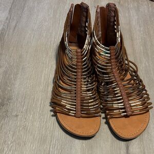 Zigi Soho Tan and Brown Strappy Sandals